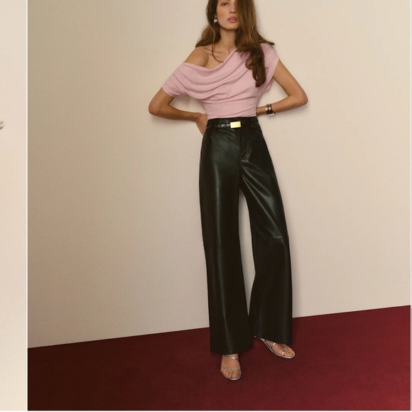 Reformation Iris Knit Top in Cherry Blossom - Picture 2 of 4